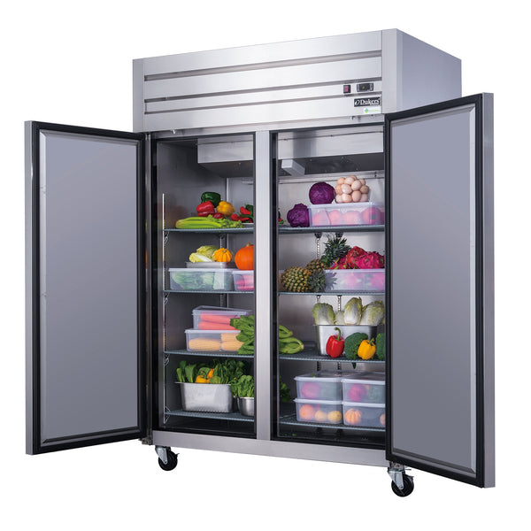 D55AR Commercial 2-Door Top Mount Refrigerator in Stainless Steel