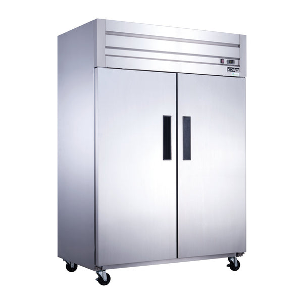 D55AF Commercial 2-Door Top Mount Freezer in Stainless Steel