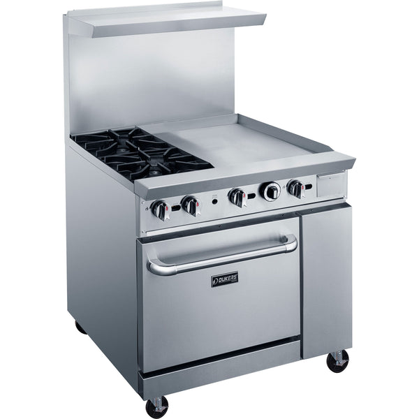 DCR36-2B24GM 36″ Gas Range with Two (2) Open Burners & 24″ Griddle