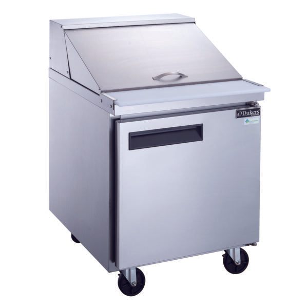 DSP29-12M-S1 1-Door Commercial Food Prep Table Refrigerator in Stainless Steel with Mega Top